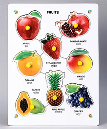 Toes2Nose Wooden Fruits Knob Puzzle - 8 Pieces