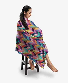 SuperBottoms Maternity Nursing Cover with Buttons Chevron Print - Multicolor 