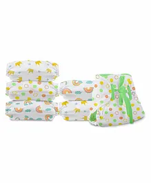 SuperBottoms Dry Feel Organic Cotton Cloth Nappies Size 0 Pack of 6 - Multicolor