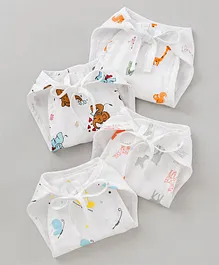 The Boo Boo Club Extra Soft Organic Cotton Muslin Nappies Small Pack Of 4 - White