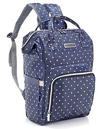 Babyhug Backpack Style Maternity Diaper Bag Polka Dot Print- Navy Blue