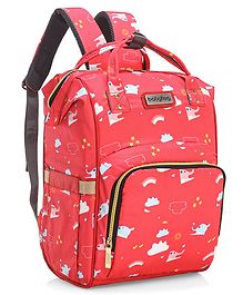 Babyhug Backpack Style Maternity Diaper Backpack - Red