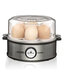 Agaro Stainlees Steel Body Crown Egg Boiler - Grey