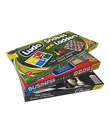 Sterling 3 in 1 Combo Pack of Board Game - Multicolor