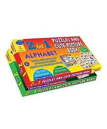 Sterling Alphabet and Numbers & Colours & Shapes Jigsaw Puzzle Combo with 2 Puzzles - 30 Pieces Each