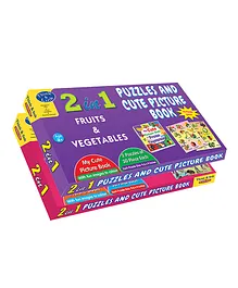 Sterling Fruits and Vegetables & Birds and Animals Jigsaw Puzzle Combo with 2 Puzzles - 30 Pieces Each 