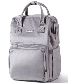 Sunveno Corduroy  Diaper Bag  With Anti Theft Pocket - Grey