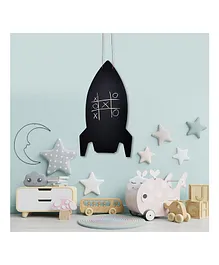 Wufiy Space Rocket Shaped Hanging Blackboard/Chalkboard - Black