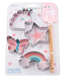 Stephen Joseph Kids Cookies Cutters With Spatula   - Silver