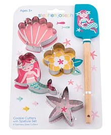 Stephen Joseph Kids Marine Life Cookies Cutters With Spatula - Silver