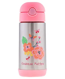Stephen Joseph Stainless Steel Insulated  Sipper Bottle Pink - 350 ml