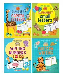 Alphabets and Numbers Writing Books Pack of 4 - English