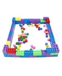 Seekho Ball Pool Party Building Blocks and Balls Set Multicolor - 120 Pieces