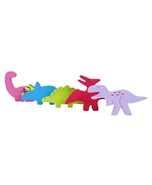 CRIA Wooden Tiny Dino World Toy Pack of 5 - Multicolour