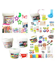 Yellow Nuts DIY Science And Slime Crystal Snow Making Activity Combo Kit  - Multicolour