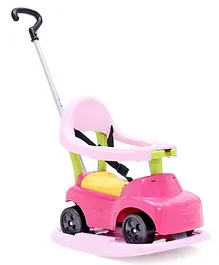 Smoby Manual Push Auto Balade Ride On With Push Handle - Pink