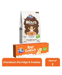Bebe Burp Organic Baby Food Instant Mix Porridge & Cookies Combo Pack Of 2 - 150 Gm and 200 Gm Each 