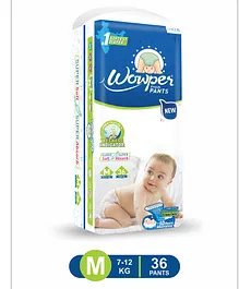 Wowper Fresh Pant Style Diapers Medium Size - 36 Pieces