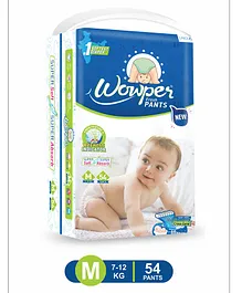 Wowper Fresh Pant Style Diapers Medium Size - 54 Pieces