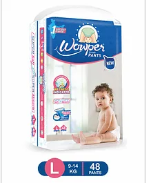 Wowper Fresh Pant Style Diapers Large Size - 48 Pieces