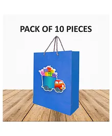 Untumble Vehicles Gift Bags Blue - Pack of 10