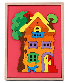 HILIFE Stubby 3D House Board Puzzle Multicolor - 22 Pieces