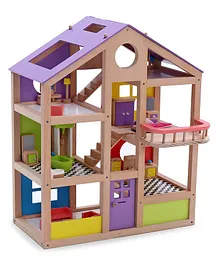 HILIFE Furnished Doll House - Multicolor
