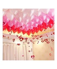 Khurana Decorative Birthday Party Decoration Metallic Balloon HD Combo Red, White & Pink - Pack of 50