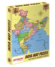 Littleland India Map Jigsaw Puzzles Multicolor - 60 Pieces