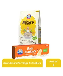 Bebe Burp Organic Baby Food Instant Mix Porridge & Cookies Pack of 2 - 150 gm & 200 gm