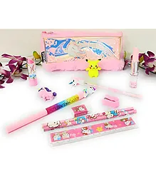 TERA13 Unicorn Theme Pencil Pouch With Accessories - Multicolour