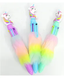 Tera13 Unicorn Feather Pens Pack of 3 - Pink Blue Green