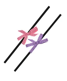 Funkrafts Pack Of 2 Bow Headbands - Purple & Pink