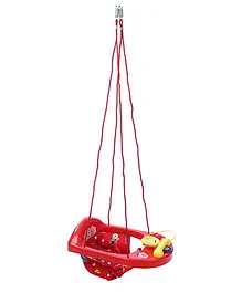 New Natraj Activity Swing With Bear & Cycle Print - Red