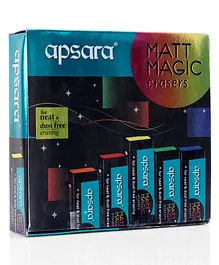 Apsara Matt Magic Jumbo Eraser Pack of 20 - Multicolor