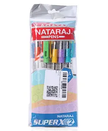 Nataraj SUPER-X2 Ball Pen Blue Pack Of 5 - Multicolor