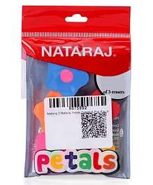 Nataraj Petals Shaped Eraser Pack of 5 - Multicolor 