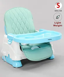 Babyhug Raise Me Up Baby Booster Seat With Adjustable Food Tray & 3 Point Safety Harness - Sky Blue White (Without Cushion Seat)