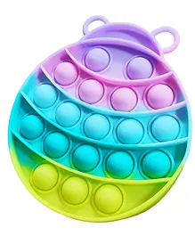 FFC Ladybug Shape Pop Bubble Stress Relieving Silicone Pop It Fidget Toy - Multicolor