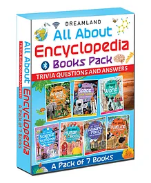 Dreamland Children Encyclopedia Books Pack - All About Trivia Questions and Answers , Animals World, Space and Solar System, The World, ... Human Body, Amazing Places, Nature
