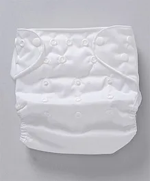 Bumberry Cloth Diaper Cover With Bamboo Insert - White
