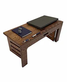 BIRDY BEDDY Foldable Study Table - Teak Brown