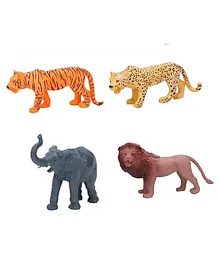 New Pinch Large Jungle Animal Toy Set Pack of 4 - Multicolor 