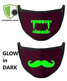 COCOON ORGANICS Pack of 2 Glow-In-Dark Masks - Wine