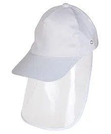 COCOON ORGANICS Face Shield With Attached Cap - White