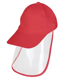 COCOON ORGANICS Face Shield With Attached Cap - Red