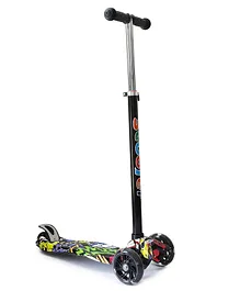 Fiddlys 3 Wheel Twist Scooter With 4 Height Adjustment - Black