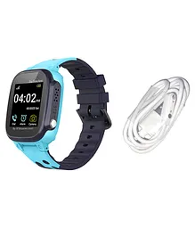 SeTracker Touch Screen Two-Way Voice Call Smart Watch with SOS Call Camera Nano SIM Support & Smartphone Control (Android & iOS) - Blue