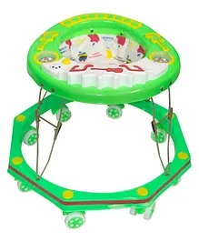 Baby Pa 8 Bend Activity Walker With Musical Toy Bar- Green