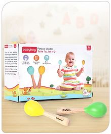 Babyhug Maracas Wooden Rattle Toy Set of 2